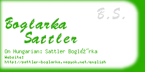 boglarka sattler business card